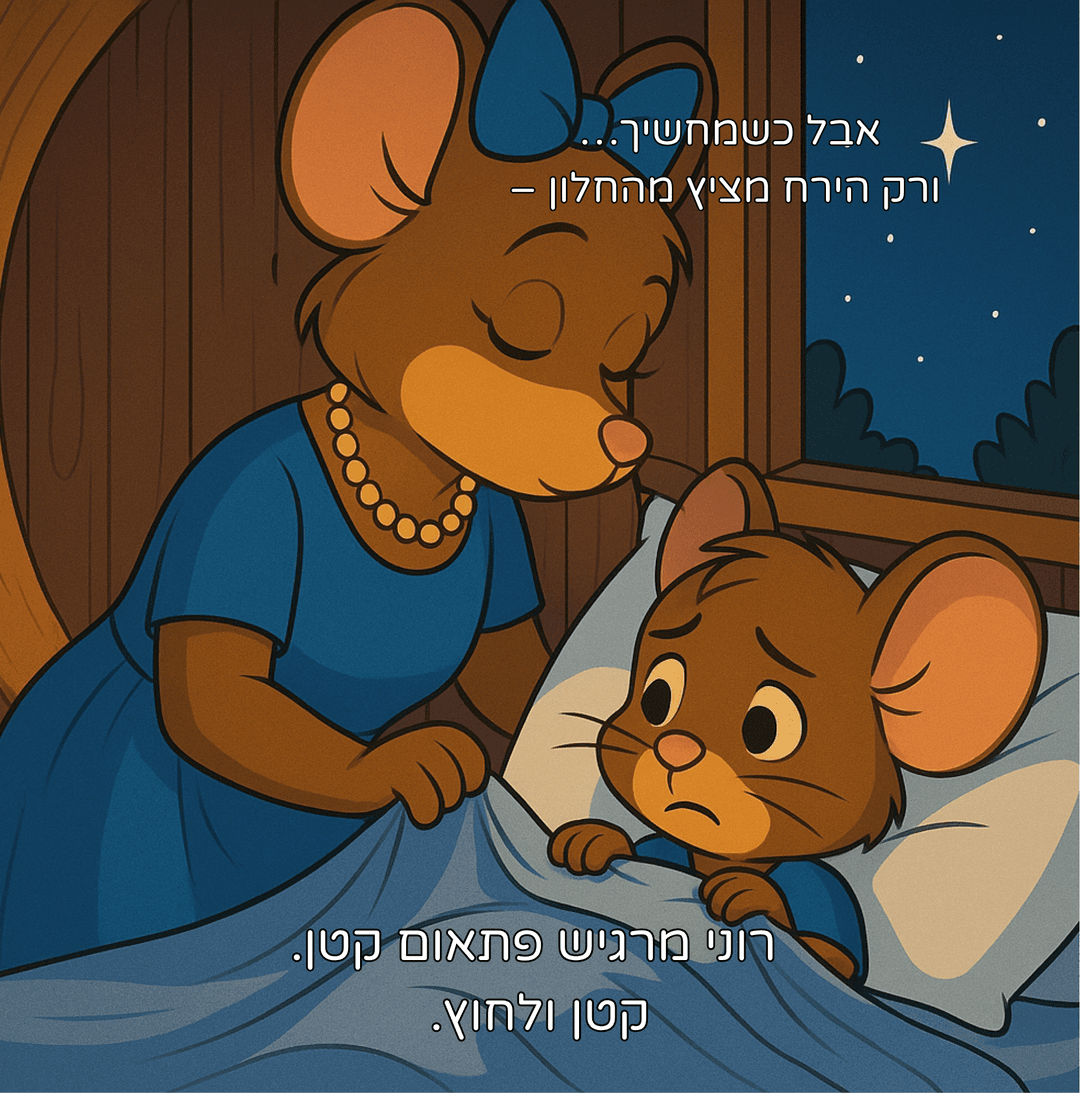רוני העכברון כבר לא מפחד מהחושך