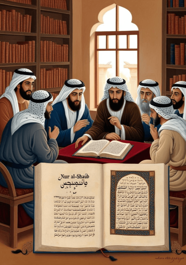 אור לעמים - בערבית. "نور الشعوب" (نور للأمم)