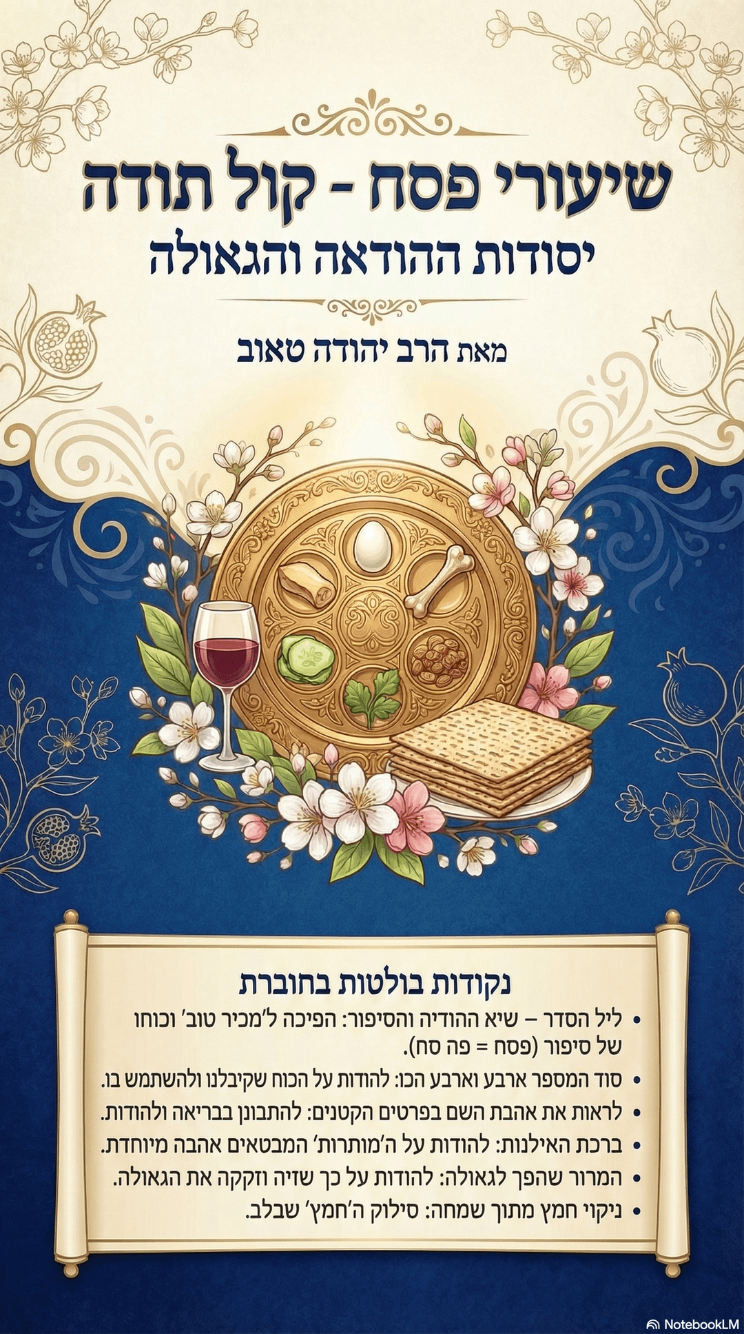 שיעורי פסח - קול תודה