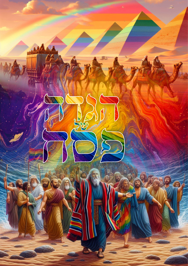 הגדה של פסח בגווני צבעי הקשת